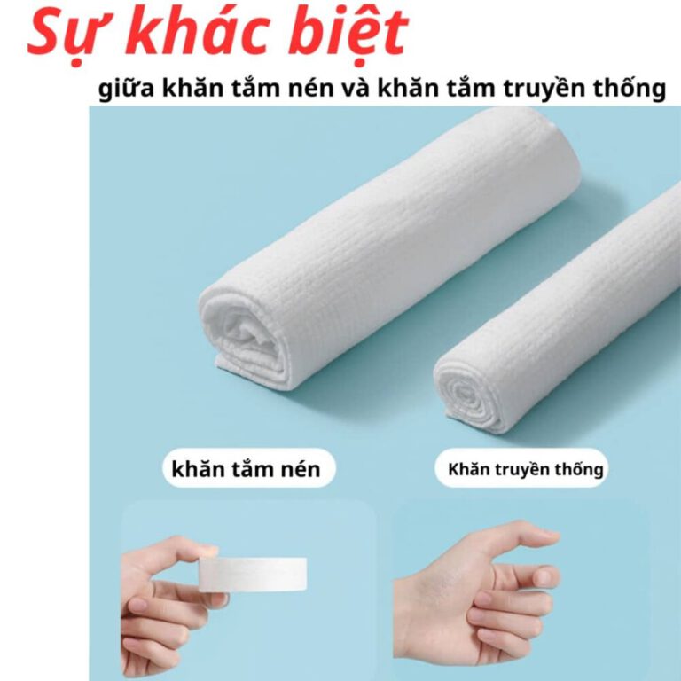 Lý Do Khăn Nén Cotton Được Các Travel Blogger Ưa Chuộng? 2 Khăn nén cotton đang nổi lên như một giải pháp thay thế hấp dẫn cho khăn truyền thống nhờ vào sự tiện lợi ( Nguồn ảnh: Internet )