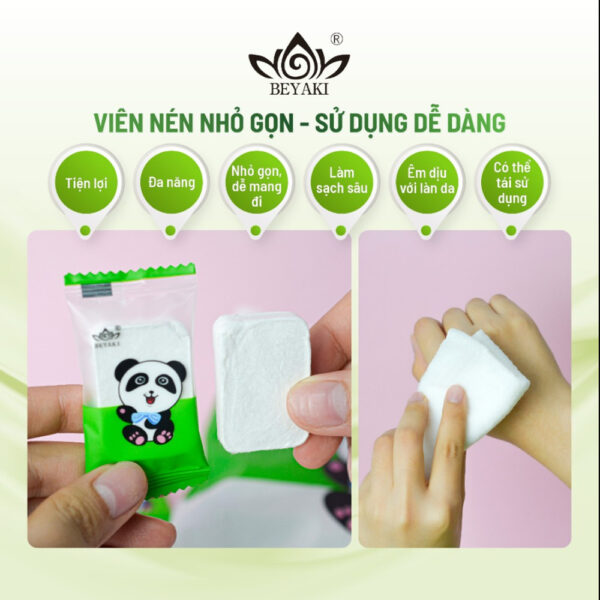 Khăn Nén Lau Tay Cotton Bông Thực Vật Beyaki nguyên chất – mềm mại và an toàn cho mọi loại da chỉ với 50.000đ ( Nguồn ảnh: Internet )