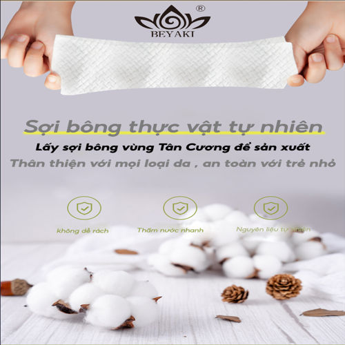 Beyaki sử dụng nguồn nguyên liệu cotton tự nhiên thân thiện với môi trường. Ảnh: Beyaki